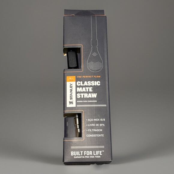 🔥Stanley Yerba Mate Stainless Steel Classic Bombilla Flow Straw Black BNIB🔥 - Picture 1 of 4